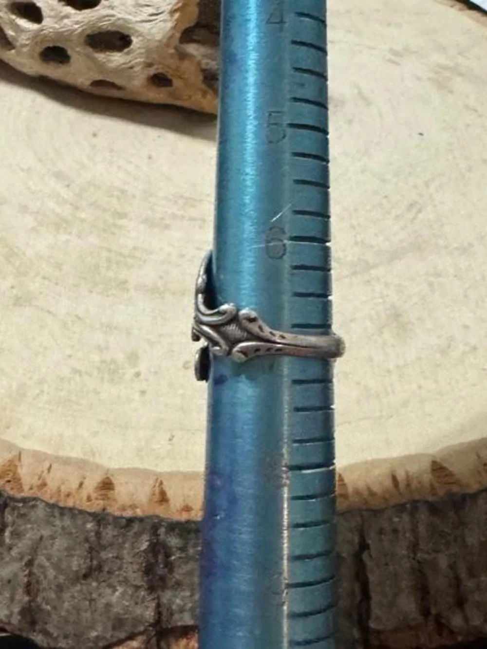 Vintage Avon Treasured Heart Spoon Ring 925 Sterling Silver adjustable Sz 7 to 8